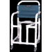 18" Horseshoe Commode Shower Chair with 3" Casters