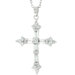Silver-Tone Cubic Zirconia Cross Pendant