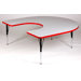 Horseshoe Activity Table with Grey Granite Top