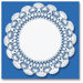 8" Round Cambridge Lace Doilies in  White