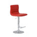 Barhocker dreh- und h&ouml;henverstellbar "Valenzia" in Rot / Chrom