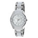 Women''s Round Silver-Tone Acrylic Link Watch