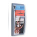 Letter Quick Fit Systems Literature Display with Four pockets in Silver