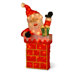 Pre-Lit Tinsel Santa on Chimney