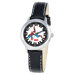 Kid's Spider-Man Time Teacher Watch in Black Leather