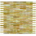 Elida Glass 13" x 14" Mosaic in Onyx Brick