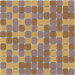 Elida Glass 12" x 12" Mosaic in Gold/Bronce Multicolor
