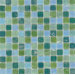 Elida Glass 12" x 12" Mosaic in Mint Oil