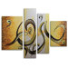 Hand Painted "Dancing Peel" 4-Piece Canvas Art Set