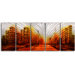 "Lights From The Stadium" 5 Piece Contemporary Handmade Metal Wall Art Set