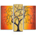 Hand Painted "Thai Tree Dance" 3 Piece Oil Canvas Art Set