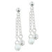 Sterling Essentials Sterling Silver Italian White Enamel Drop Earrings