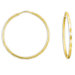 Caribe Gold 14k Gold over Silver 32.5mm Faceted Hoop Earrings