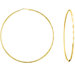 Caribe Gold 14k Gold over Silver 49.5mm Faceted Hoop Earrings