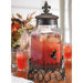 Drink Dispenser with Fleur De Lis Top on Scroll Stand