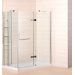 Pivot Door Frameless Shower Enclosure including Shelving