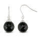 Sterling Silver Round Checkerboard Gemstones Earrings