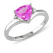 10K White Gold Trillion Cut Sapphire Ring