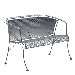 Briarwood Barrel Wrought Iron Garden Bench
