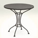 Parisienne 30" Round Bistro Table with Pattern Metal Top
