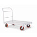 Heavy Duty Platform Truck, Quiet Poly Casters, 2 Fixed and 2 Swivel, 1 Push Handle