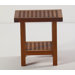 Grate Teak Shower Stool with Shelf