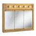 Richland 36" x 30" 5-Light Tri-View Wall Cabinet