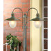 Nautik 120V Two Light Outdoor Two Arm Head Post Lamp