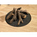 Casual Fireside Hi-Heat Ceramic Log Kit with Lava Granules