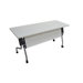 Flip-Top Nesting Table in White / Silver