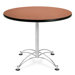 Multi-use 29.5" x 36" Round Table with Chrome Plated Base
