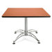 Multi-use 29.5" x 42" Square Table with Chrome Plated Base