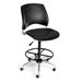 Height Adjustable Swivel Stool with Lumbar Support
