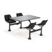 24"x48"  Group/Cluster Table and Chairs with Stainless Steel Top