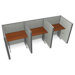 Privacy Workstation Panel System, 1 x 3 Configuration, with Vinyl Panels