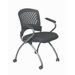 ProLine II Deluxe Folding Chair with Plastic Back and Arms in Titanium (2-Pack)