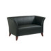 Leather Love Seat with Open Wing