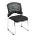isitors Chair with Plastic Back Fabric Seat