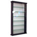 6 Shelf Solid Wood and Glass Wall Display Unit