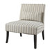 Lila Striped Fabric Slipper Chair