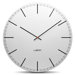 One Wall Clock with White Index Dial in Aluminium