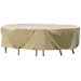 Small Oval Table / Chair Winter Cover in Beige