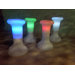 Adjustable Height In Pool Resin Stool with Remote Control LED Light