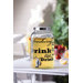 Style Setter Black Letters Glass Beverage Dispenser