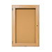 Double Pedestal Enclosed Bulletin Boards - Oak Frame
