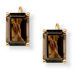 Gold Plated Smoky Quartz Earrings
