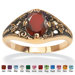 Sim Birthstone Antiqued Ring