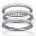 Platinum/Silver Eternity Bands Set of 3
