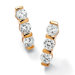 Sterling Silver Channel-Set Cubic Zirconia Pierced Earrings