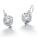 Platinum/Silver Round Cubic Zirconia Earrings